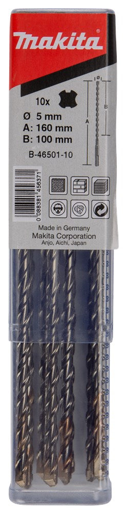 Makita P2S SDS-PLUS Boor 5X160MM10st 5X160MM10 stuks – B-46501-10