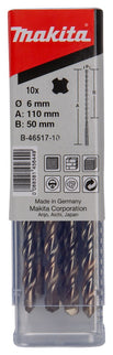 Makita P2S:SDS-PLUS Boor 6X110mm 10st 10 stuks – B-46517-10