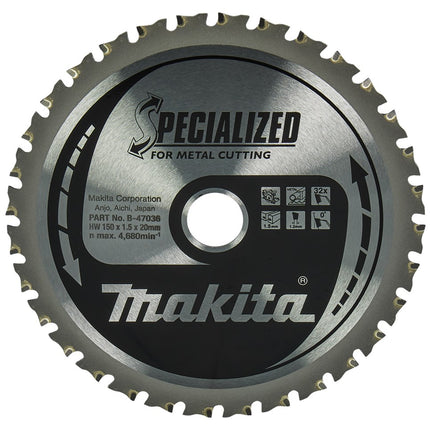 Makita Zaagblad Staal 150X20X1,5 32T 0G Zaagblad 150X20X1,5mm – B-47036