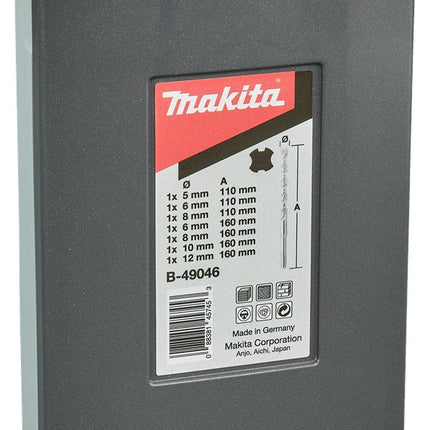 Makita Borenset SDS+ 7 DLG 5/6/8X110mm + 6/8/10/12X160mm – B-49046