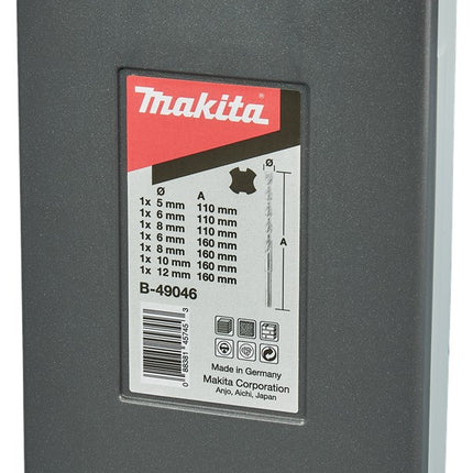 Makita Borenset SDS+ 7 DLG 5/6/8X110mm + 6/8/10/12X160mm – B-49046