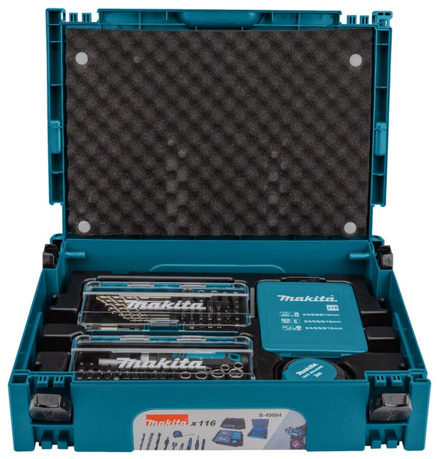 Makita BOOR-/schroefbitset 116-Delig Boor-/bitset Mbox – B-49884