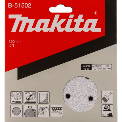 Makita Schuurschijf 150mm K40 White Velcro – B-51502