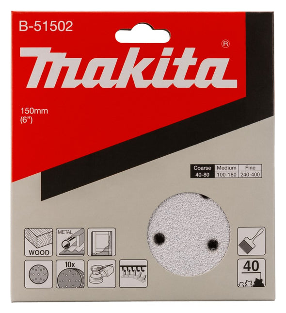 Makita Schuurschijf 150mm K40 White Velcro – B-51502