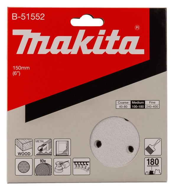 Makita Schuurschijf 150mm K180 White Velcro – B-51552
