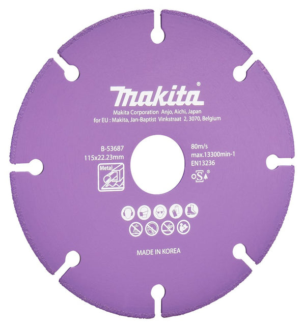 Makita DOORSLIJPSCHIJF STAAL 115X22,23X1,3MM