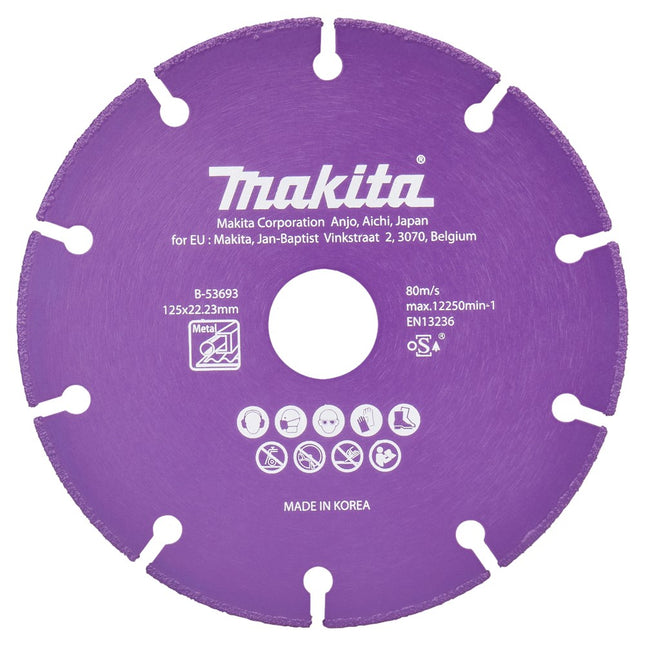 Makita DOORSLIJPSCHIJF STAAL 125X22,23X1,3MM