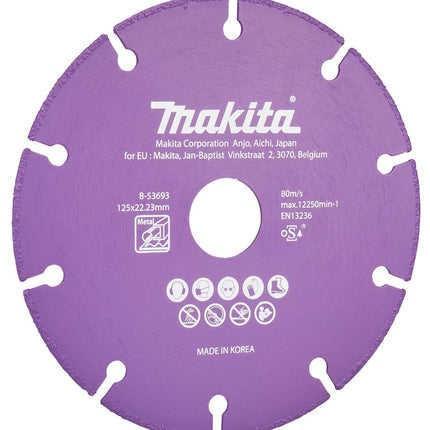 Makita DOORSLIJPSCHIJF STAAL 125X22,23X1,3MM