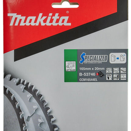Makita HM Zaagblad 3165X20X1,45 44T - Laminaat 165X20X1.45 23G – B-53746