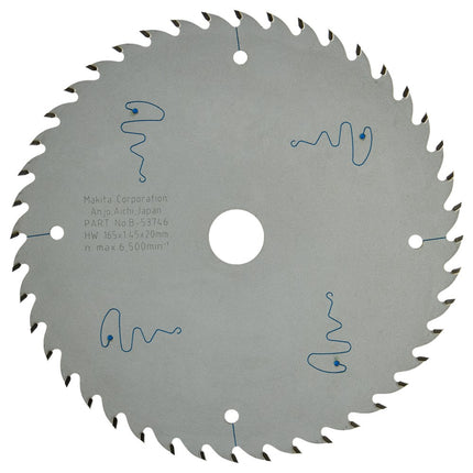 Makita HM Zaagblad 3165X20X1,45 44T - Laminaat 165X20X1.45 23G – B-53746