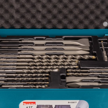 Makita BOOR-/beitelset 17-Delig SDS-PLUS – B-53877