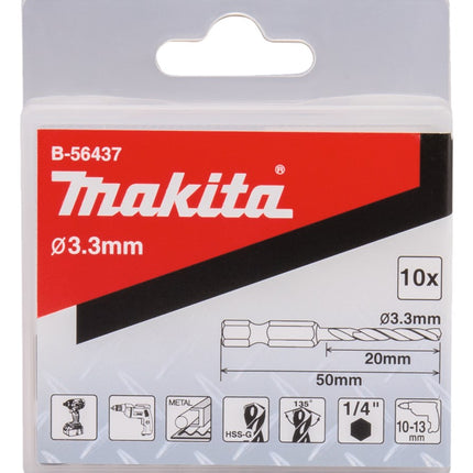 Makita Blindklinknagelboor 3,3X50mm – B-56437