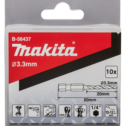 Makita Blindklinknagelboor 3,3X50mm – B-56437