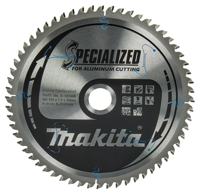 Makita Zaagblad ALU 165X20X1,8 60T 5G Zaagblad Aluminium – B-56568