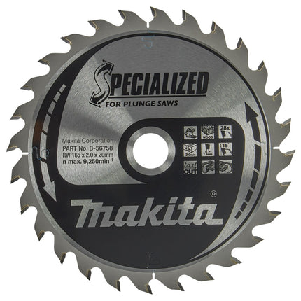 Makita HM Zaagblad 165X20X2 28T - Hout – B-56758