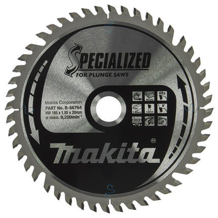 Makita HM Zaagblad 165X20X1.85 48T - Hout 165X20X1,85 – B-56764