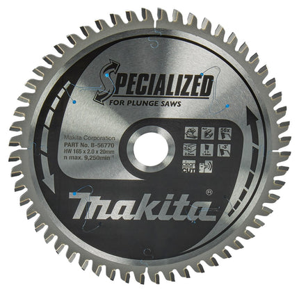 Makita Invalcirkelzaagblad Aluminium Zaagblad Alum 165X20X2 56T – B-56770