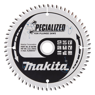 Makita HM Zaagblad 165X20X2 60T Invalcirkelzaagblad Gemelamineerd – B-56786