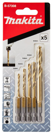 Makita Metaalborenset HSS-TIN 5-Delig – B-57308