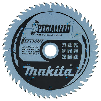 Makita Zaagblad Efficut 165X20X1,45 56T 23G Hout 165X20X1,6 – B-57336