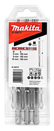 Makita Borenset SDS+ 3-Delig 6/8/10X165mm SDS-Plus 3-Delige – B-59075