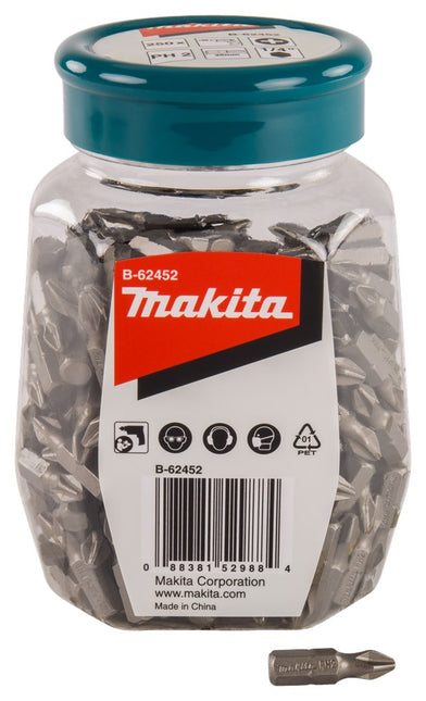 Makita Schroefbit PH2X25mm in POT 250 stuks – B-62452