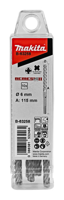 Makita P4S:SDS-PLUS Boor 6X110mm 10st – B-63258
