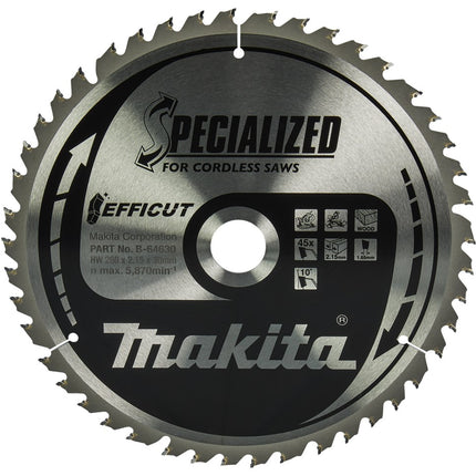 Makita Afkortzaagblad Hout Zaagb.Hout 260X30X2,15 45T – B-64630