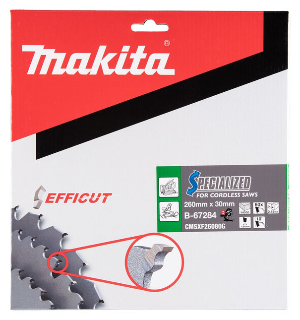 Afbeelding Makita zaagb.hout 260x30 60t ffcut B-67284