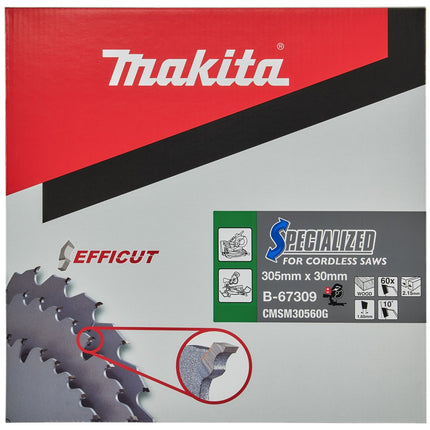 Makita Zaagblad Efficut 305X30X2,15 60T 10G Afkortzaagblad Hout – B-67309