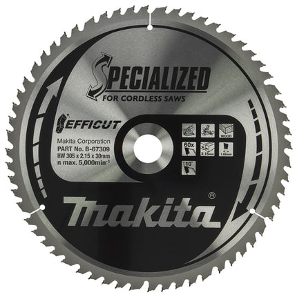 Makita Zaagblad Efficut 305X30X2,15 60T 10G Afkortzaagblad Hout – B-67309