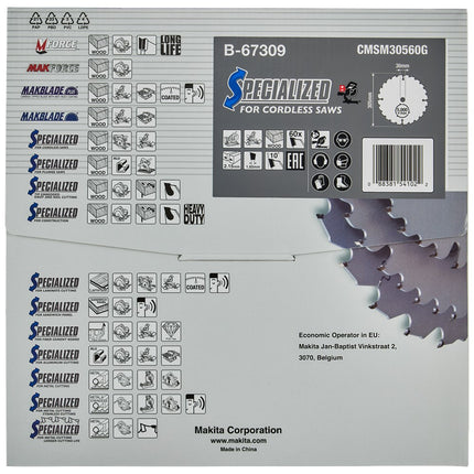 Makita Zaagblad Efficut 305X30X2,15 60T 10G Afkortzaagblad Hout – B-67309