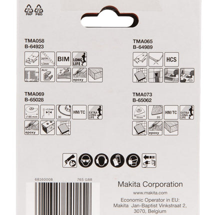 Makita Tegelset - Tegel Set tbv TM3000CX3 – B-67496