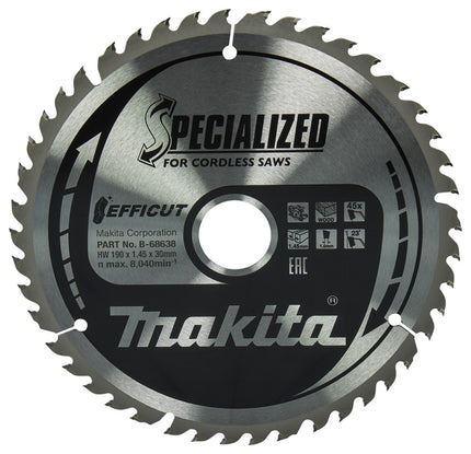 Makita Cirkelzaagblad Hout Zaagblad FF 190X30X1,45 45T 23GR – B-68638