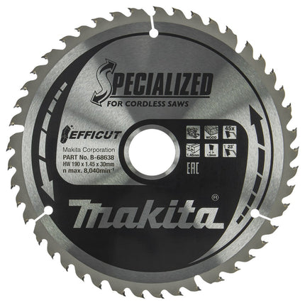 Makita Cirkelzaagblad Hout Zaagblad FF 190X30X1,45 45T 23GR – B-68638