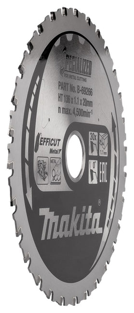 Makita Zaagblad Staal Efficut 136X20X1,1 30T 0G Zaagblad – B-69266