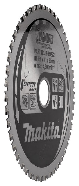 Makita Zaagblad RVS Efficut 136X20X1,1 45T 0G Zaagblad – B-69272