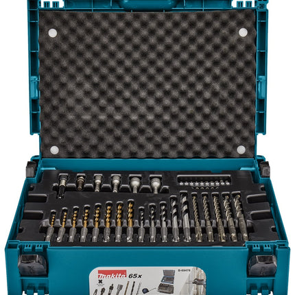 Makita BOOR-/bitset 65-Delig SDS+ Boor/schroefbitset SDS-PLUS Mbox – B-69478