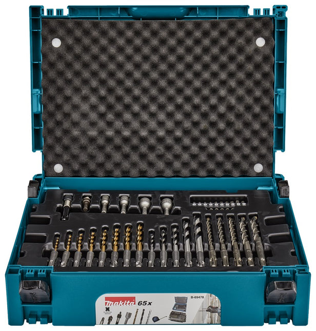 Makita BOOR-/bitset 65-Delig SDS+ Boor/schroefbitset SDS-PLUS Mbox – B-69478