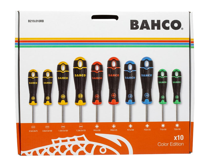 Bahco Schroevendraaierset Gekleurd 10DLGBAHCO – B219.010RB