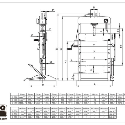 BAHCO HYDRAULISCHE PERS 30T