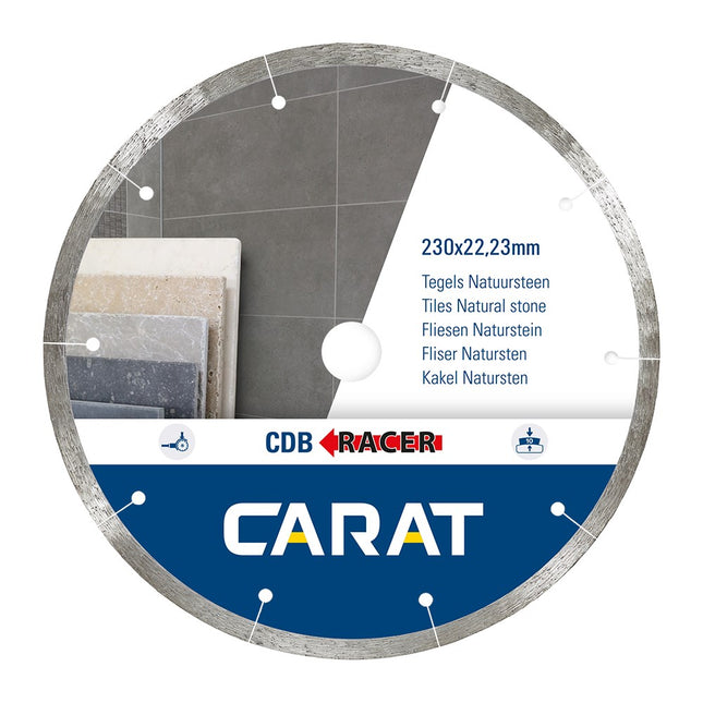 Carat Diamantzaag Ø230X22,23mm Tegels/nat.steen - CDB Racer – CDBM230300