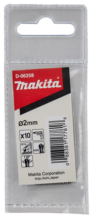 Makita Metaalboor 2,0X50mm 10 stuks HSS – D-06258