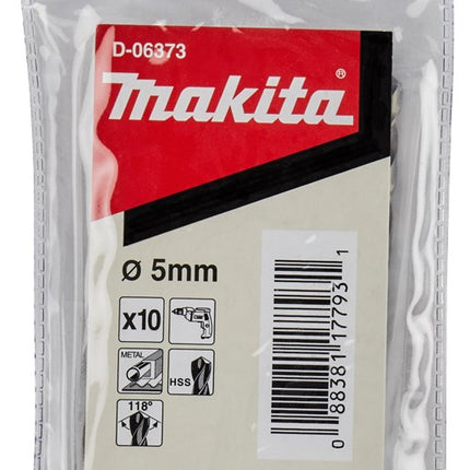 Makita Metaalboor 5X86mm 10 stuks HSS – D-06373