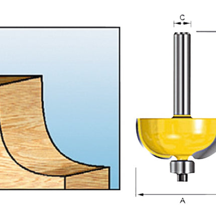 Makita Holprofielfr+lag R4 S8 Holprofielfrees met Kogellager – D-11449