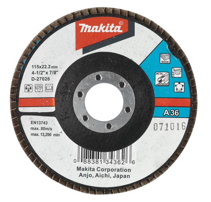 Makita Lamellenschuursch. 115X22 K36 Lamellenschuurschijf – D-27028