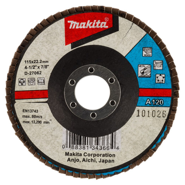 Makita Lamellenschuursch. 115X22 K120 Lamellenschuurschijf – D-27062