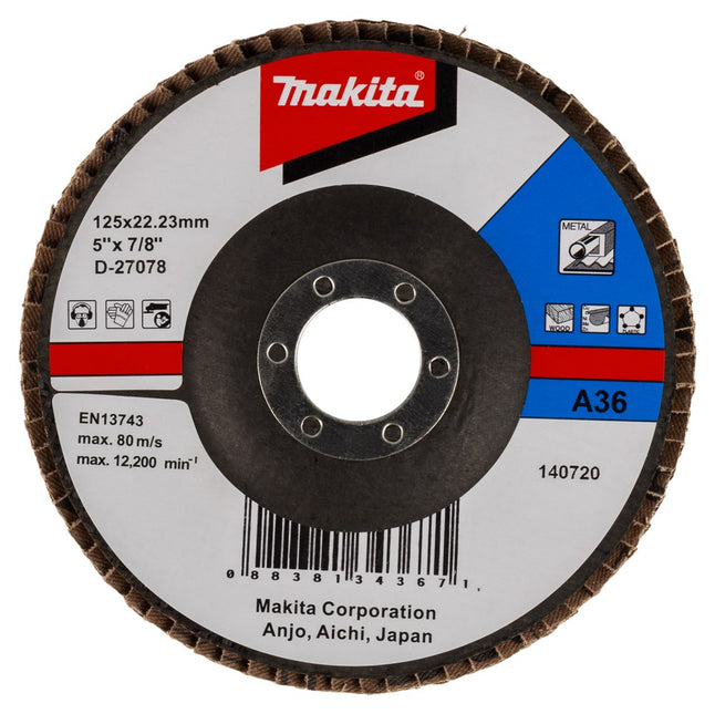 Makita Lamellenschuursch. 125X22 K36 Lamellenschuurschijf – D-27078