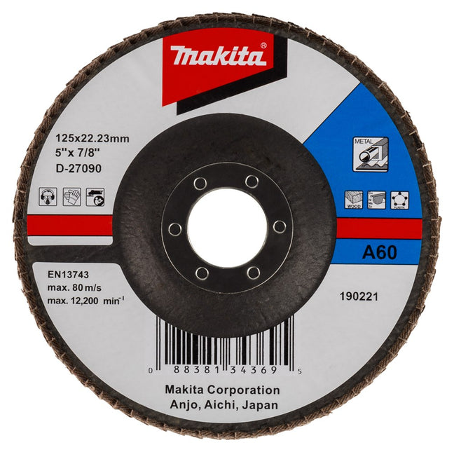 Makita Lamellenschuursch. 125X22 K60 Lamellenschuurschijf – D-27090