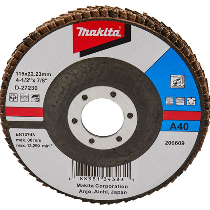 Makita Lamellenschijf 115mm A40 SCHUURSCH.115X22mm K40 Uni-FE – D-27230